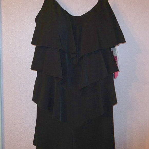 Fit 4 U Tiered Swimsuit Romper Size 18W One Piece Wide Leg Hip Minimizer Slimmin - Picture 3 of 12